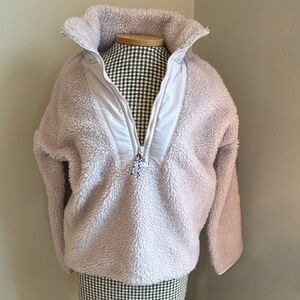 Lavender Sherpa Half-Zip Pullover